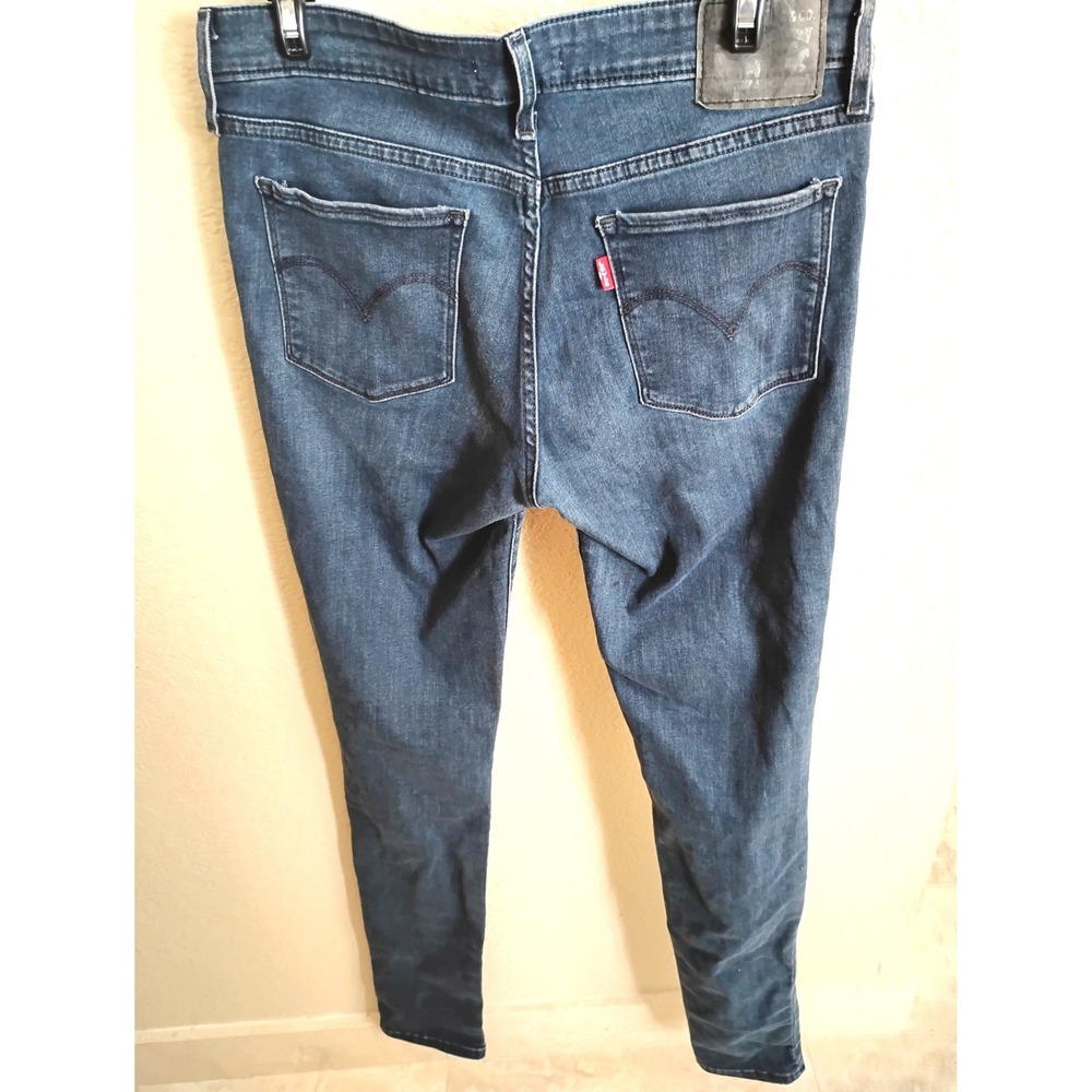 🩵Levi's 711 Skinny Dark Wash Jeans 29x30 Denim y2k minimalist clean preppy - Picture 2 of 5
